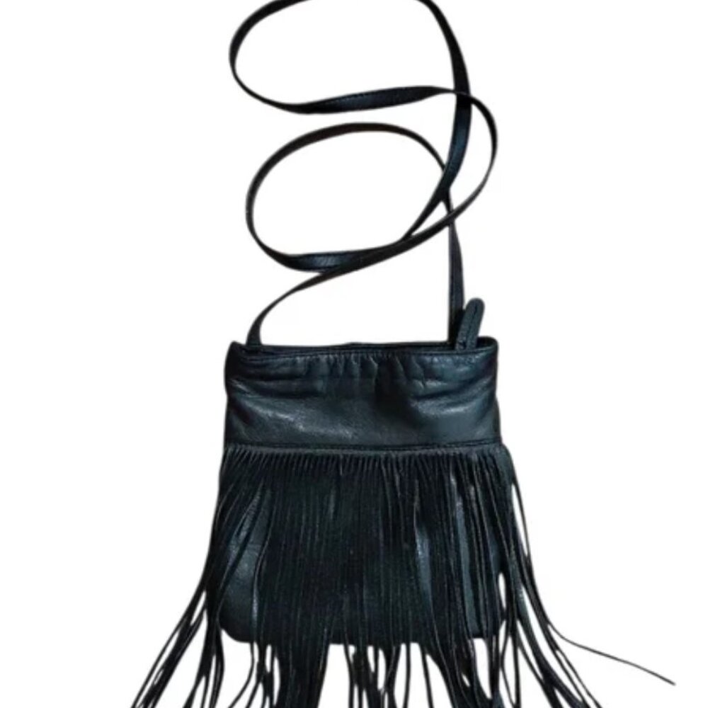 The Margot Fringe Black Crossbody Bag